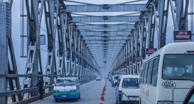 Commuters notice construction on the Niger Bridge