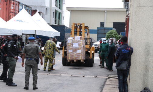 PHOTOS: Tight security as INEC distributes Edo electoral materials
