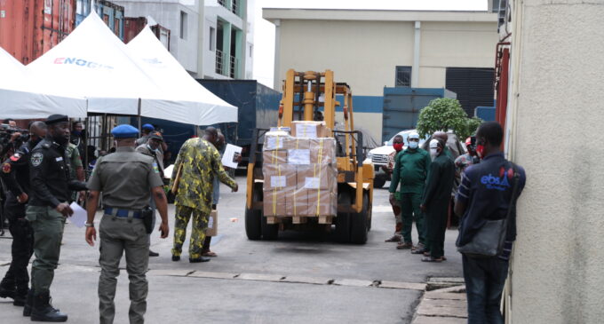 PHOTOS: Tight security as INEC distributes Edo electoral materials