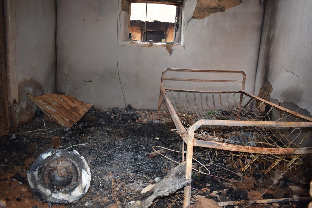 Razed house in Zipak