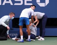 Djokovic disqualified from US Open after accidental hit of line judge