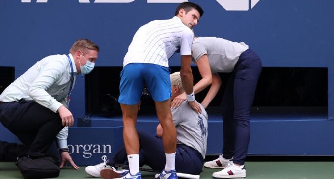 Djokovic disqualified from US Open after accidental hit of line judge