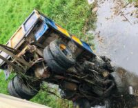 No confirmed casualty as truck plunges into river in Lagos