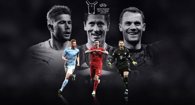 De Bruyne, Lewandowski, Neuer nominated for UEFA player award