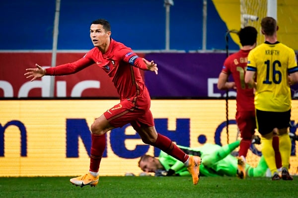 Ronaldo surpasses 100 international goals in Portugal win