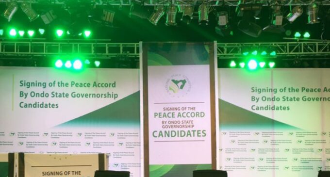 THE DOCUMENT: Ondo governorship election peace accord