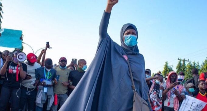 Aisha Yesufu, the hijab-wearing revolutionary