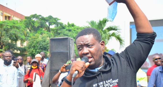 Adeboye’s son leads #EndSARS service outside Lagos govt house