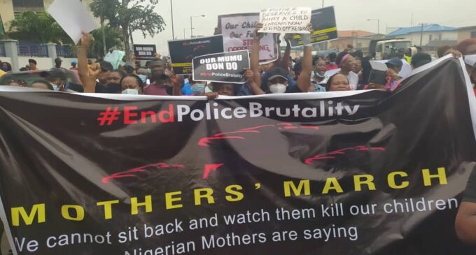 PHOTOS: ‘You can’t continue killing our children’ — mothers join #EndSARS protest