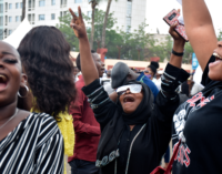 PHOTOS: The moment #EndSARS protesters took a break for worship
