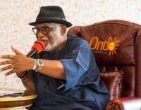 Akeredolu: Govs are called chief security officer but without power over police