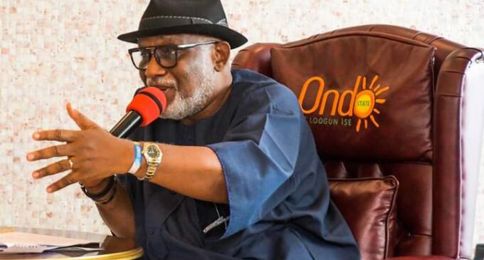 Akeredolu: Govs are called chief security officer but without power over police