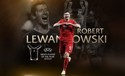 Lewandowski wins UEFA men’s player of the year award