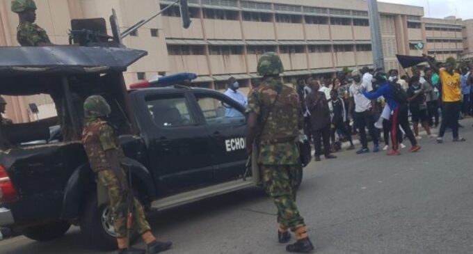 #EndSARS: Soldiers deployed in communities around Abuja airport