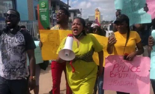 Toyin Abraham leads #EndSARS protest in Ibadan — hours after Twitter backlash