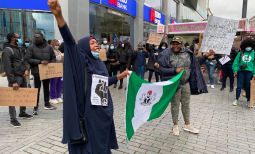 PHOTOS: Nigerians in UK join #EndSARS protest