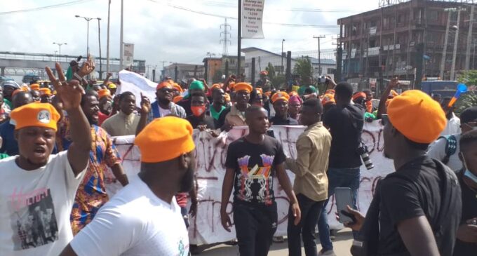 Over 200 protesters hit streets of Lagos on Independence Day
