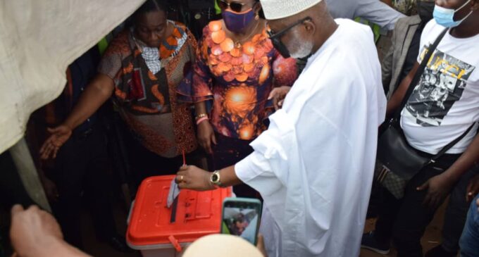 Akeredolu casts his ballot, asks electorate to protect their votes