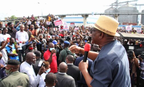 EXTRA: Wike joins protesters he banned earlier, says ‘SARS has killed many people’