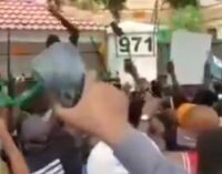 FAKE NEWS ALERT: This protest video is from South Africa — NOT Tinubu’s house