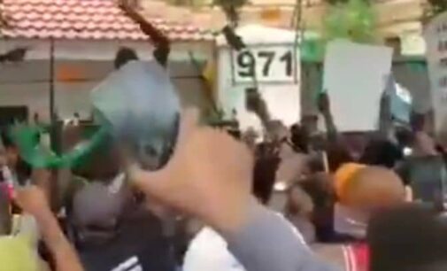 FAKE NEWS ALERT: This protest video is from South Africa — NOT Tinubu’s house