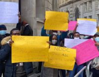 NDDC scholars protest, block Nigerian embassy in London over unpaid fees