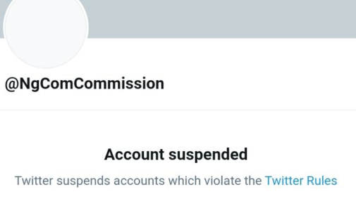 Twitter suspends NCC’s account