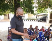 Moghalu under attack for publicising distribution of biscuits to children