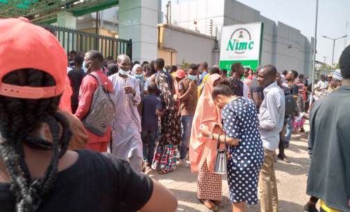 PHOTOS: Crowds at NIMC offices for NIN registration amid COVID-19 second wave