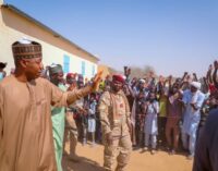 PHOTOS: Zulum visits Borno refugees in Chad after meeting with President Deby