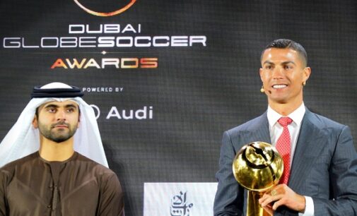 Cristiano Ronaldo named Player of the Century at Globe Soccer Awards