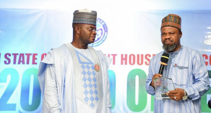 EXTRA: Journalists give Yahaya Bello award for ‘demystifying COVID-19 politics’
