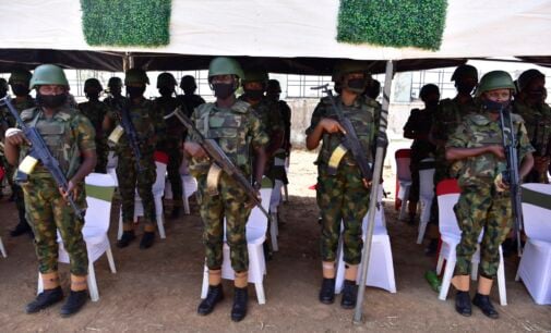 PHOTOS: El-Rufai receives 100 female soldiers deployed to tackle insecurity in Kaduna