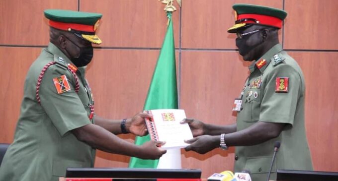 PHOTOS: Buratai hands over to new army chief