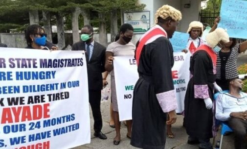Cross River magistrate collapses during protest over unpaid salaries
