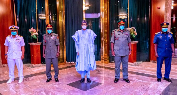 Buhari asks senate to confirm appointment of service chiefs