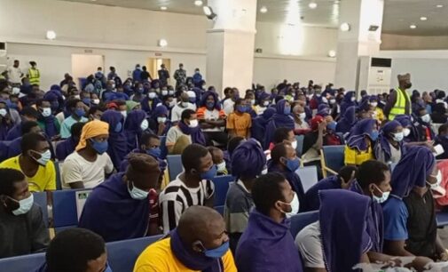 PHOTOS: Over 300 Nigerians stranded in Saudi Arabia arrive Abuja