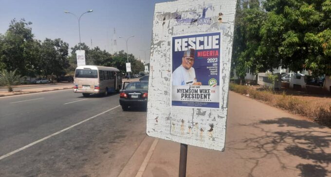 PHOTOS: ‘Wike for president’ campaign posters surface in Abuja