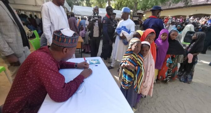 1,163 displaced children enrolled in school as Zulum visits Borno community