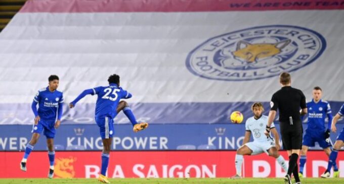 EPL results: Ndidi scores as Leicester defeat Chelsea to go top