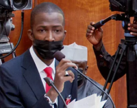 EXTRA: Faulty device or tension? EFCC boss couldn’t stop adjusting mic at screening