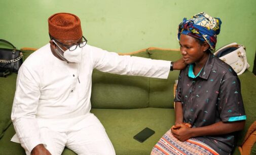 PHOTOS: Fayemi visits widow of air force officer killed in Abuja crash