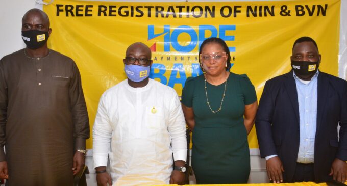 Hope PSBank begins free NIN registration for Nigerians across offices nationwide