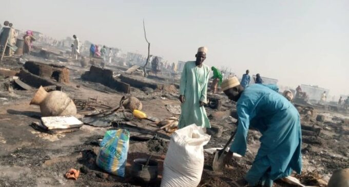 Three dead, over 3,000 displaced as fire guts IDP camp in Maiduguri