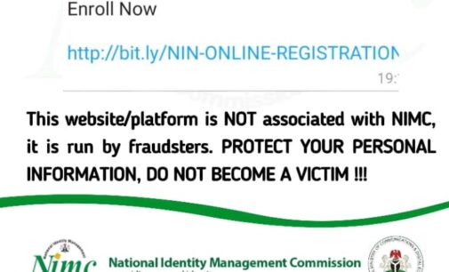 SCAM ALERT: Website asking for individual NIN registration is fraudulent, says NIMC