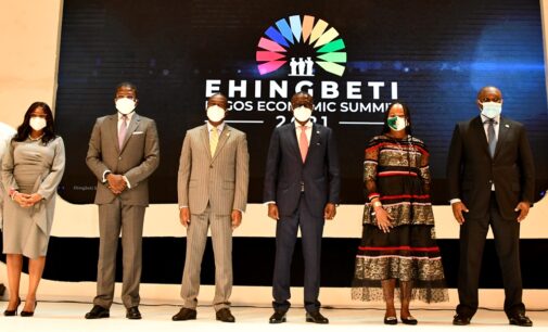 PHOTOS: Buhari, Sanwo-Olu, Okonjo-Iweala attend Lagos economic summit