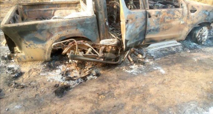‘Herders’ kill two, set Amotekun vehicle ablaze in Ondo
