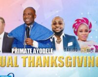 EXTRA: Lagos church enlists Davido for thanksgiving service