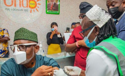‘Shun unfounded rumours’ — Akeredolu cautions Ondo residents as he receives vaccine