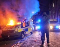 Officers attacked, vehicles razed as UK protest against police bill turns violent
